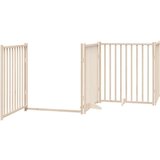 vidaXL Vrata za pse s vratašcima 6 panela sklopiva 480 cm drvo topole | shoptok.hr