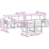  Set vanjskih sofa s jastukom 8 pcs Bijela i krem Poliester | Eponuda.ba