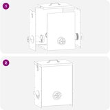  Hranilica za piliće 2 pcs Maslinasto zelena 32,5 x 20,5 x 43 cm | shoptok.hr