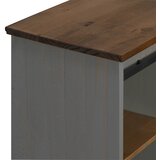  Komoda HALDEN s kliznim vratima siva 80x40x80 cm puno drvo | Eponuda.com
