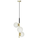 Candellux Lighting Viseča svetilka v zlati barvi s steklenim senčnikom 32,5x32,5 cm Duo - Candellux Lighting Cene