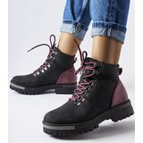Big Star Black and Burgundy Hiking Boots | ePonuda.com