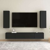  4-dijelni set TV ormarića od iverice crni | shoptok.hr