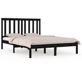  Okvir za krevet od masivne borovine crni 140 x 190 cm | Eponuda.ba