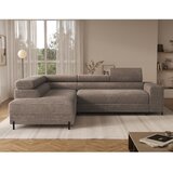 ELTAP Rjava kotna sedežna garnitura iz rebrastega žameta (levi kot/v obliki črke L) Colesio – | Shoptok.si