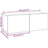  Set TV komoda 6 pcs 80 x 30 x 30 cm Crni hrast | shoptok.hr