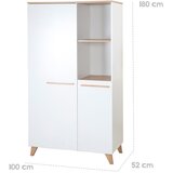 Roba Bijela dječja gardeu dekoru hrasta 52x180x180 cm Léon – | shoptok.hr