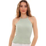 Dewberry Z2022 WOMEN'S CROOP BLOUSE-GREEN Cene