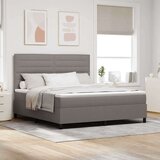 Box Spring postelja z vzmetnico in LED taupe 180x200 cm tkanina, (22081194) Cene