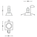 Philips 59902/11/PN - SET od 3 ugradne svetiljke za kupatilo ROOTS 3xGU10/35W | Eponuda.com