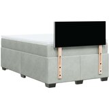 vidaXL Box spring postelja z vzmetnico svetlo siva 120x190 cm žamet, (21304390) | Shoptok.si