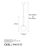 Opviq lights Viseća svjetiljka u zlatnoj boji sa staklenim sjenilom ø 15 cm King – | shoptok.hr