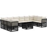  Sjedeća garnitura za vrt 11 kom. Crna poliratan 100 x 55 x 73 cm | Shoptok.si