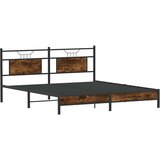  Posteljni okvir brez vzmetnice hrast 183x213 cm inženirski les, (21791872) | Shoptok.si