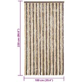  Zastor protiv muha tamnosmeđi i bež 100 x 220 cm od šenila | Eponuda.ba