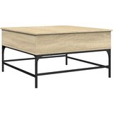  Stolić za kavu boja hrasta sonome 80x80x45 cm od drva i metala | shoptok.hr