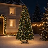  Umjetno božićno drvce na šarkama s kuglicama 400 cm - 400 cm s LED-ima i crnim lopticama | shoptok.hr