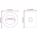  Nogometni stolni ležajevi 10 pcs Crna 3 x 3 x 1 4 cm Plastika | shoptok.hr