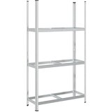 vidaXL 3-slojna polica za gume srebrna 110x40x200 cm čelik | shoptok.hr