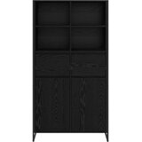  Kreveta 2 pcs Crni hrast 81 x 36 x 150.5 cm Konstruirano drvo | shoptok.hr