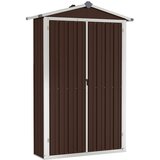  Vrtno spremište smeđe 116x45x175 cm od pocinčanog čelika | shoptok.hr