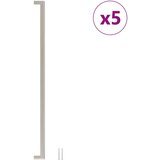  Ručke za ormarić 5 kom srebrne 480 mm od nehrđajućeg čelika | shoptok.hr