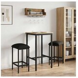 vidaXL Barska stolica 2 kom. Crna 40 x 32 x 74 cm Konstruirano drvo - Crna 2 40 x 32 x 74 cm | shoptok.hr