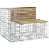 The Living Store Vrtna gabionska klop 92x71x65,5 cm impregnirana borovina - Vrtna Klop, (21460163) | Shoptok.si
