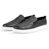 Ducavelli Seon Genuine Leather Men's Casual Shoes, Loafers, Summer Shoes, Light Shoes Black. Cene
