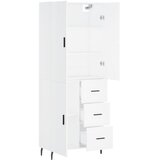 Visoka komoda bijela 69,5x34x180 cm konstruirano drvo | shoptok.hr