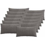  Presvlaka za jastuk 12 pcs ALMELO Tamnosiva 40 x 80 cm Kord | shoptok.hr