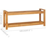  Klupa od masivne tikovine 120 cm - Smeđa 120 cm | shoptok.hr