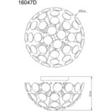 Globo Virina Okrugla stropna svjetiljka (7 W, Ø x V: 86,6 x 22 cm, Zlatna) | shoptok.hr