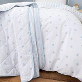 Bianca Bijeli/plavi pamučan prošiven dječji pokrivač 135x190 cm Mini Star & Stripes – | shoptok.hr