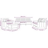  4-dijelni set sofa s jastucima krem od umjetne kože | shoptok.hr