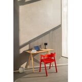 Gazzda Rdeč jedilni stol z nasloni za roke iz masivnega hrasta Flip – | Shoptok.si