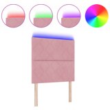  LED vzglavje z LED lučmi Geometrični Roza 100 cm Žamet, (5000043996) | Shoptok.si