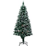 vidaXL Umetna novoletna jelka s storži in belim snegom 150 cm | Shoptok.si