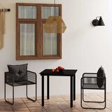  3-dijelni vrtni blagovaonski set crni | shoptok.hr