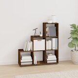 vidaXL Regal za knjige u obliku stepenica boja hrasta 107 cm drveni | shoptok.hr