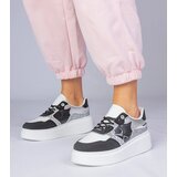 Gemre Black sneakers with glitter and animal print Bertula | Shoptok.si