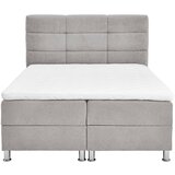 CARRYHOME postelja z vzmetnico 180 cm x 200 cm , tekstil siva | Shoptok.si
