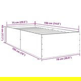 vidaXL Okvir za krevet bijeli 75x190 cm konstruirano drvo | shoptok.hr