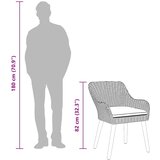  Vrtna stolica s jastukom 2 pcs Bež 62,5 x 55 x 82 cm poliratan | shoptok.hr