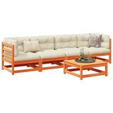 vidaXL 5-dijelni set vrtnih sofa s jastucima voštano smeđi od borovine Cijene