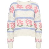 Vero Moda Pulover 'WINE' bež / nebeško modra / travnato zelena / roza | Shoptok.si