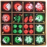  Set Božićnih Ukrasnih Kuglica 40 pcs Crvena i zelena Plastika | shoptok.hr