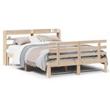  Okvir za krevet s uzglavljem 150 x 200 cm borovina | shoptok.hr