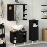  Set namještaja za kupaonicu Zidne 3 pcs Crna 30 x 30 x 99,5 cm | shoptok.hr