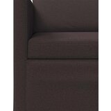  Set sofe 2 pcs Tamno smeđa Tkanina - Tamno smeđa 1-Sjedalo + 3-Sjedalo (210 cm) | shoptok.hr